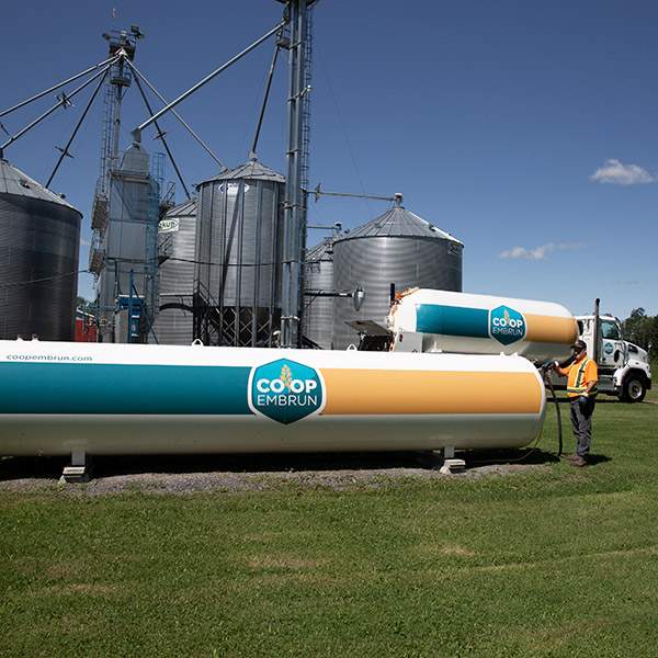 Commercial propane delivery made to a commercial farm.